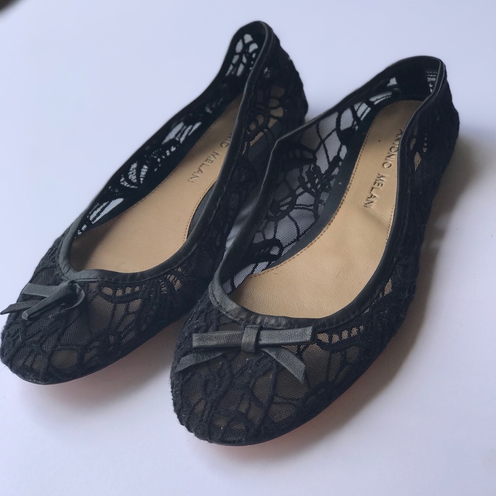 Black Laces Flats